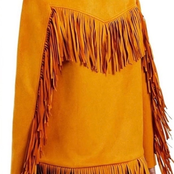 DANIELLE BERNSTEIN Jackets & Blazers - DANIELLE BERNSTEIN Faux Suede fringe Jacket